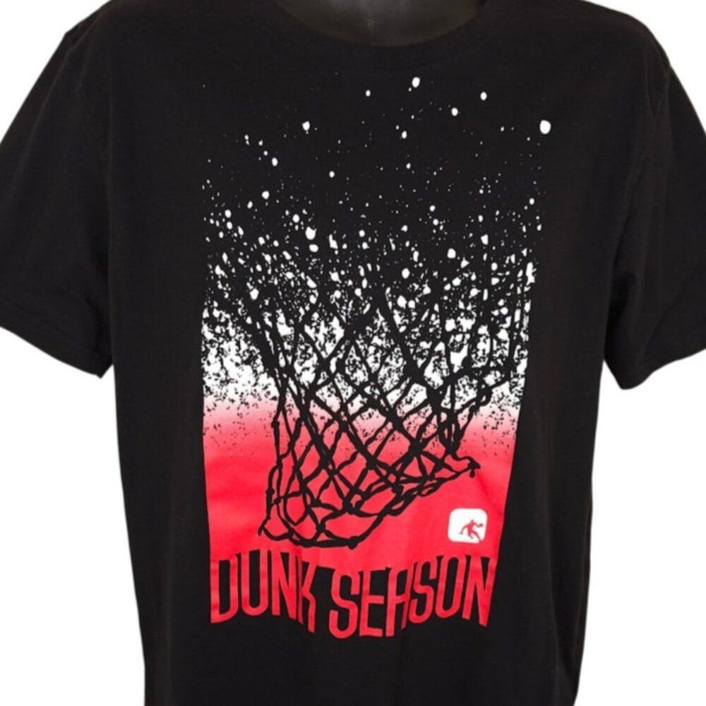 AND1 Basketball T Shirt Mens Size Medium Black Dunk Season Streetwear